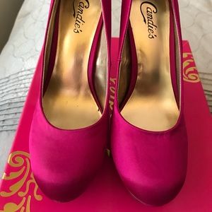 Candies Jasmine Fuschia Diamond studded Heels